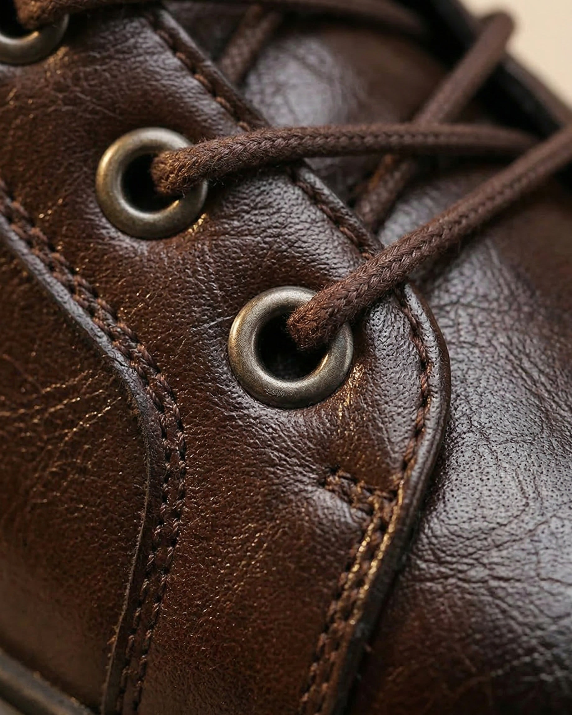 Chaussures À Lacets En Cuir Pour Hommes