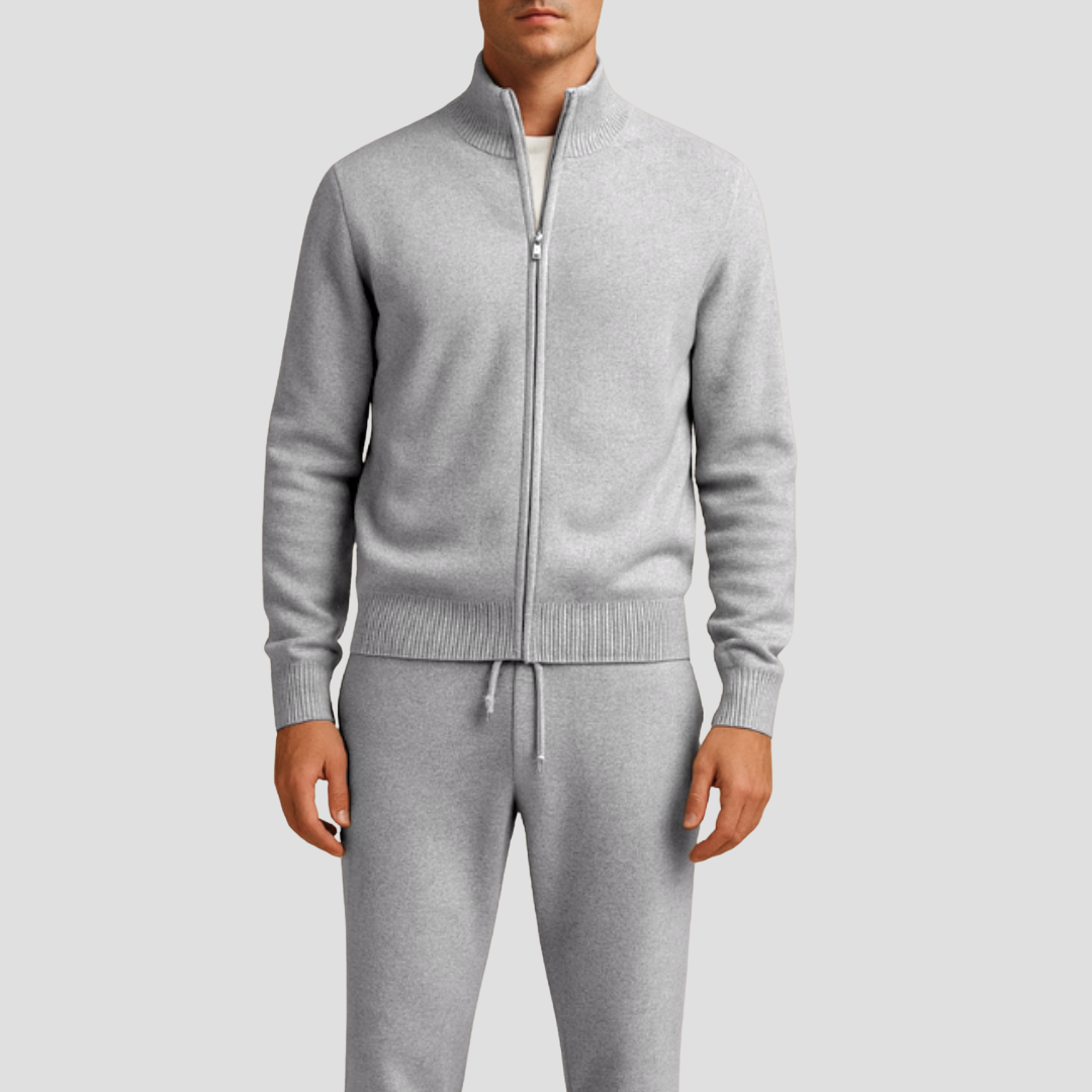 Ensemble décontracté en maille pour homme - Gris