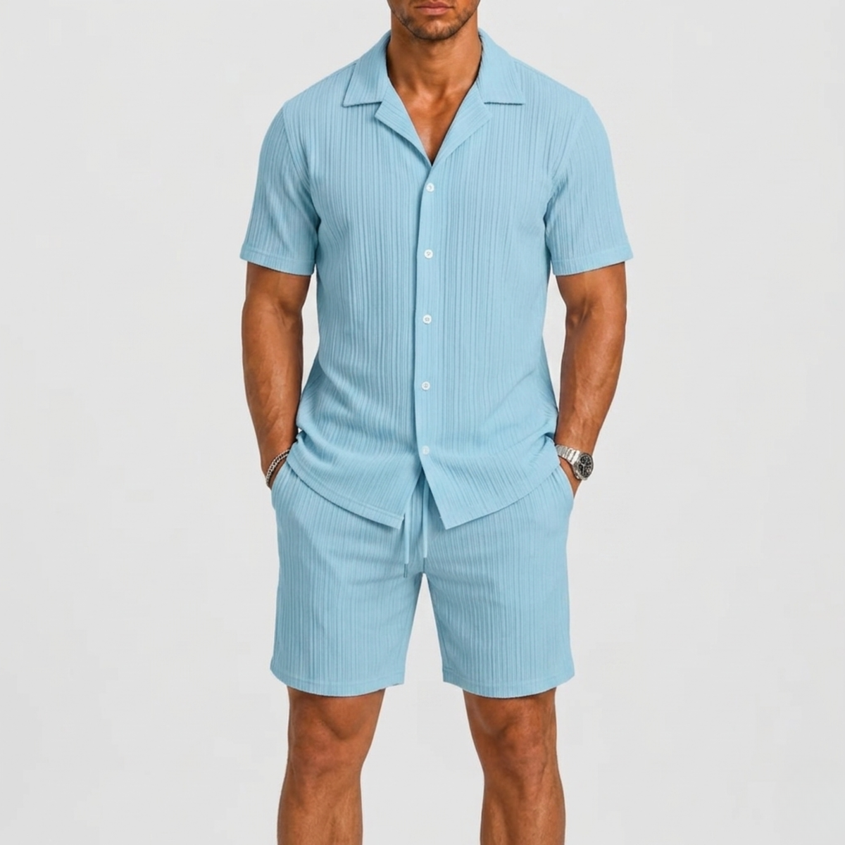 Ensemble d’été pour hommes - Bleu clair