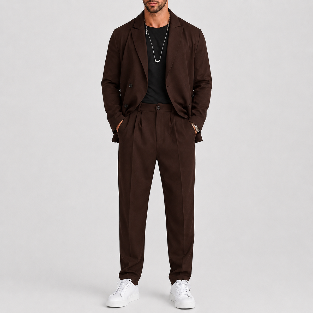 Ensemble deux pièces pour homme - Marron