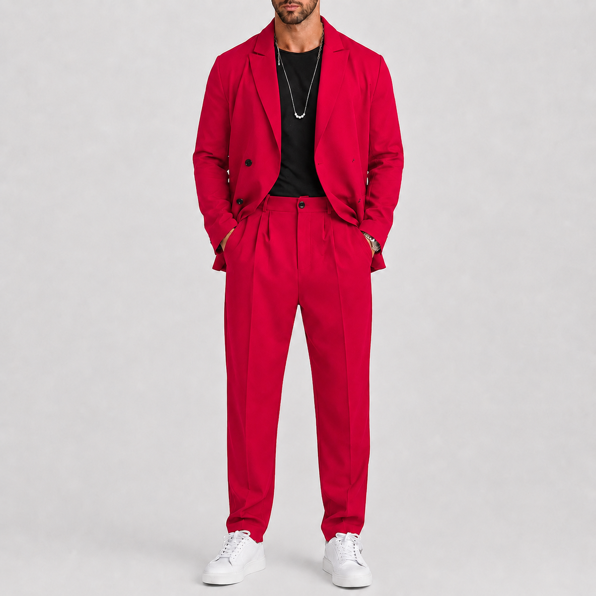 Ensemble deux pièces pour homme - Rouge