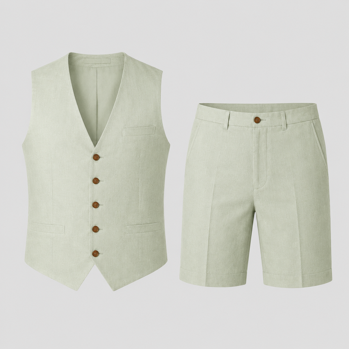 Ensemble gilet et short homme - image 1