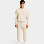 Ensemble homme pull col rond et pantalon - Kaki