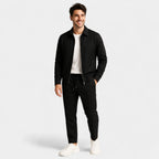 Ensemble homme veste zippée et pantalon slim - Noir