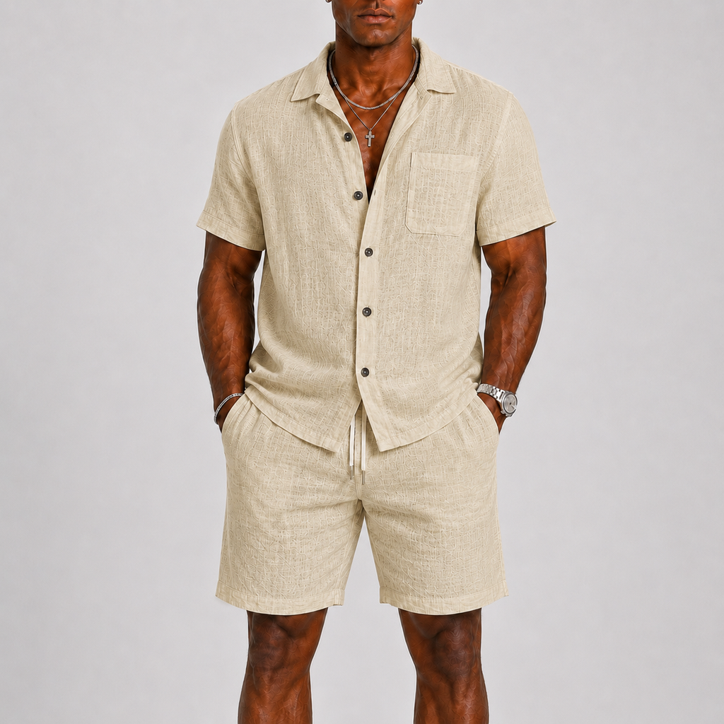 Ensemble lin d’été pour homme - Beige