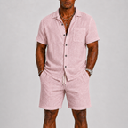 Ensemble lin d’été pour homme - Rose