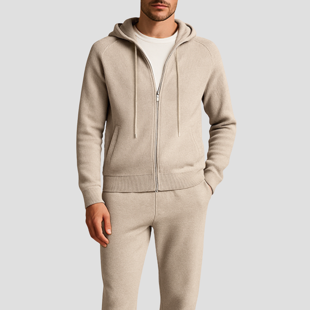 Ensemble loungewear en maille pour homme - Abricot