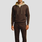 Ensemble survêtement en maille pour homme - Marron