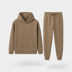 Ensemble survêtement homme sweat à capuche et pantalon - Camel