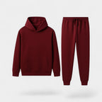 Ensemble survêtement homme sweat à capuche et pantalon - Rouge vin