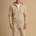 Ensemble survêtement zippé pour homme - Beige clair