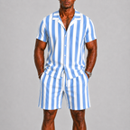 Ensemble t-shirt et short homme - Bleu