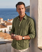 Chemise Brodée Avec Manches Longues Pour Hommes