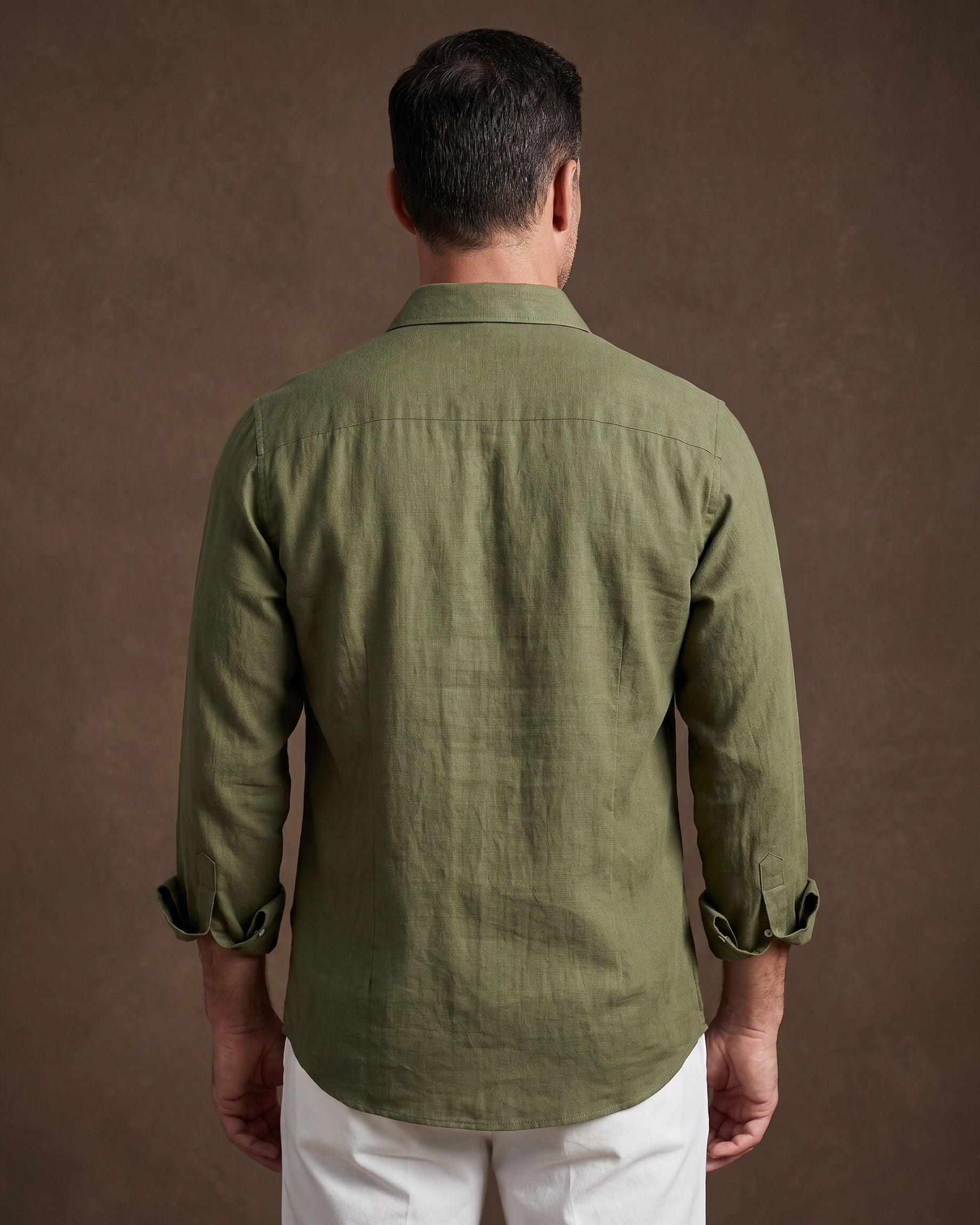 Chemise Brodée Avec Manches Longues Pour Hommes