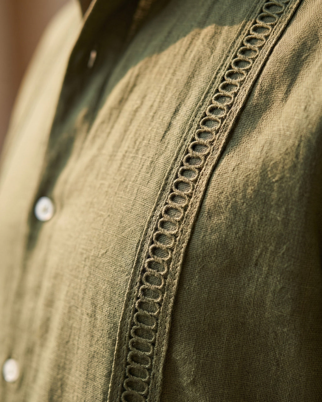 Chemise Brodée Avec Manches Longues Pour Hommes