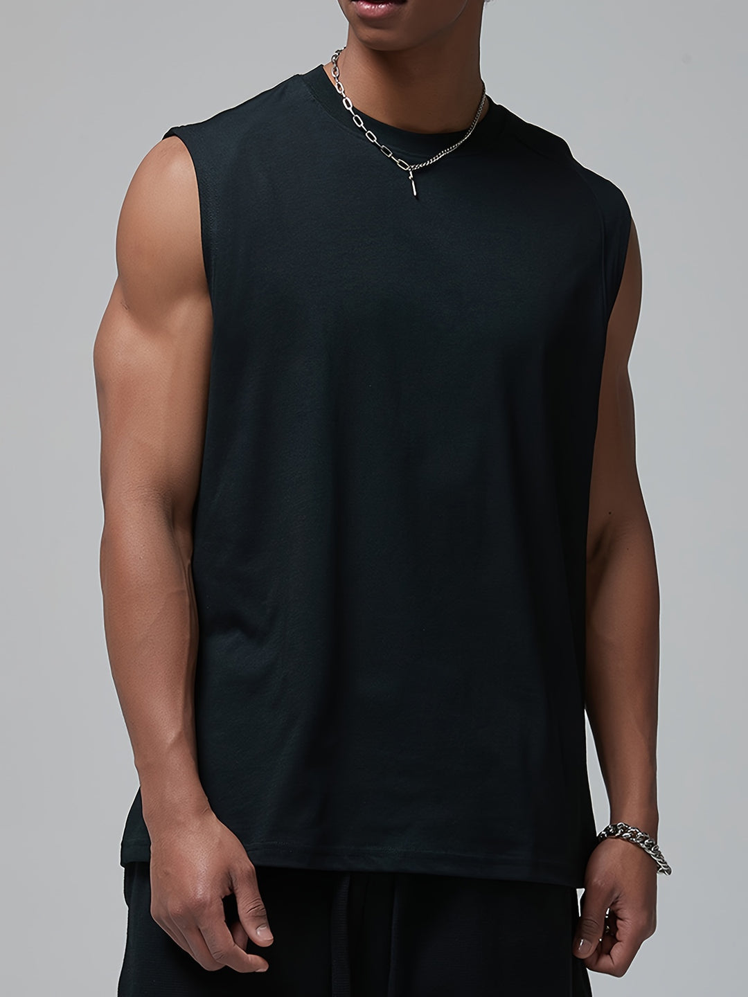 Débardeur Uni Sans Manches Pour Hommes