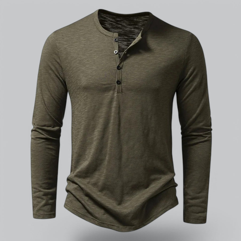 T-SHIRT HENLEY HOMMES