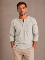 Henley manches longues hommes - Beige