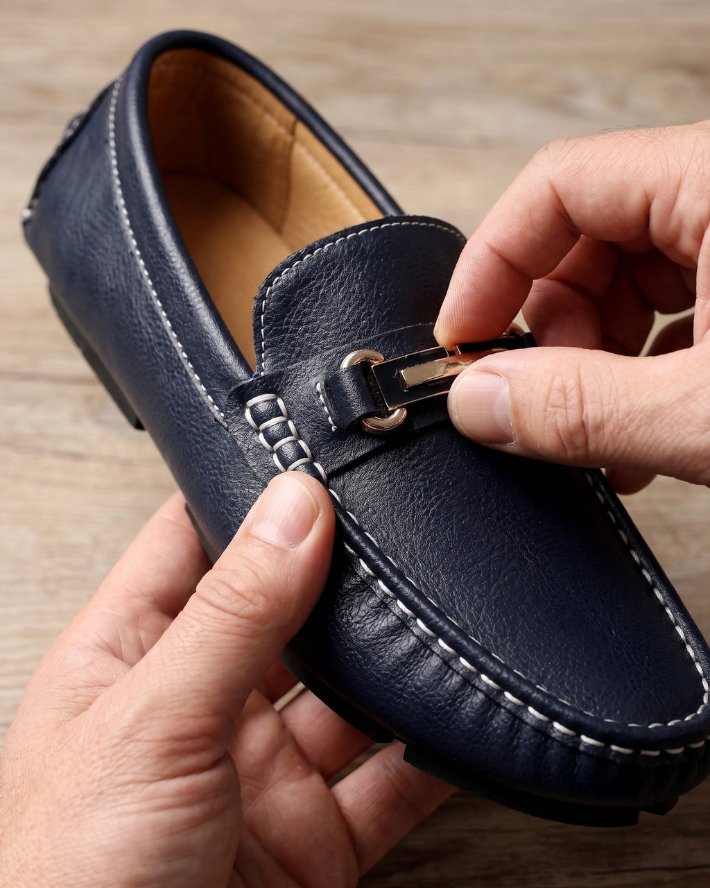 Mocassins Slip-On Texturés Pour Hommes