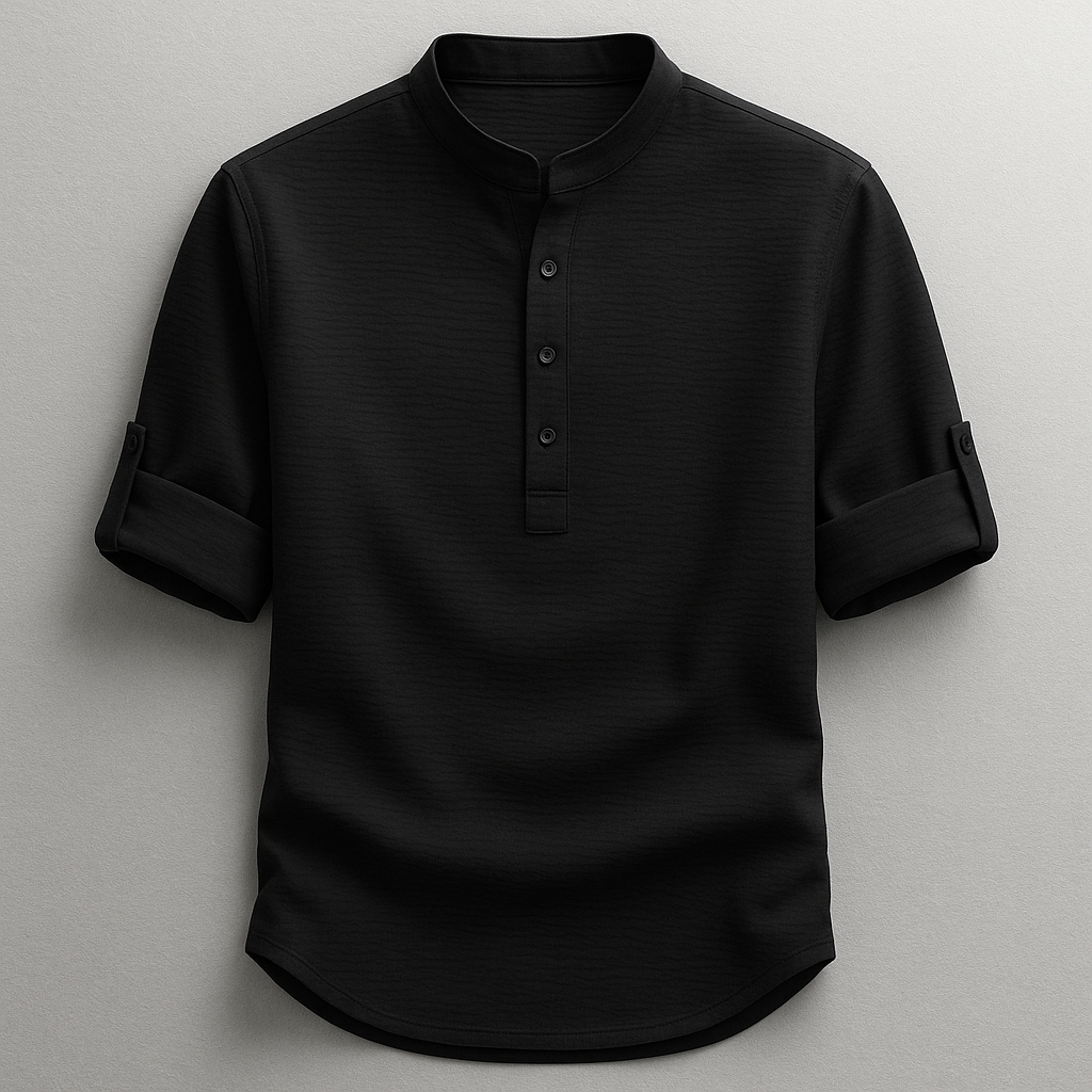 Chemise Ajustée Avec Manches Retroussables Pour Hommes