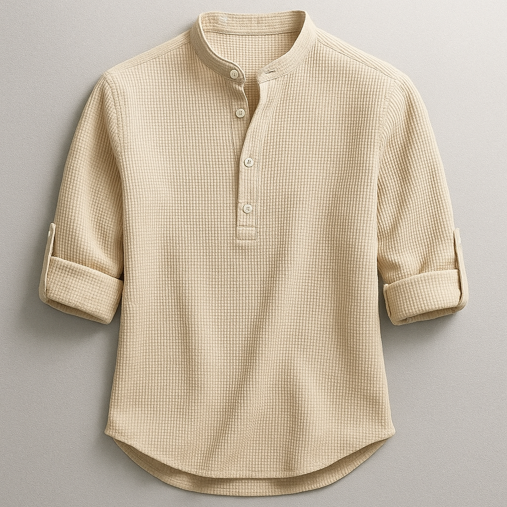 Chemise Ajustée Avec Manches Retroussables Pour Hommes