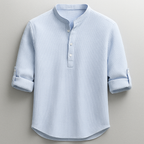 Chemise Ajustée Avec Manches Retroussables Pour Hommes