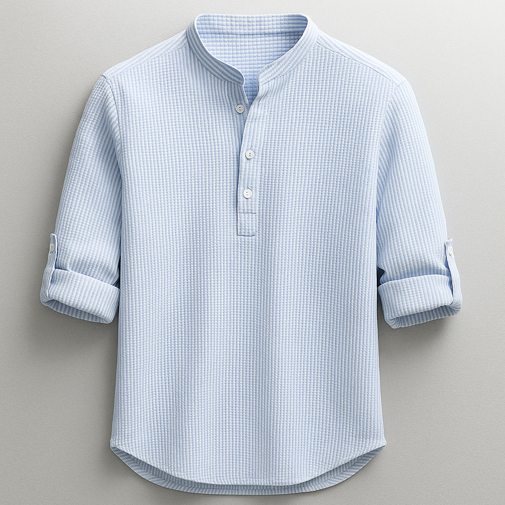 Chemise Ajustée Avec Manches Retroussables Pour Hommes