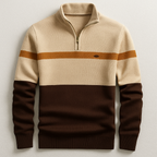 Pull À Col Zippé Avec Coupe Ajustée Pour Hommes