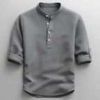 Chemise Ajustée Avec Manches Retroussables Pour Hommes