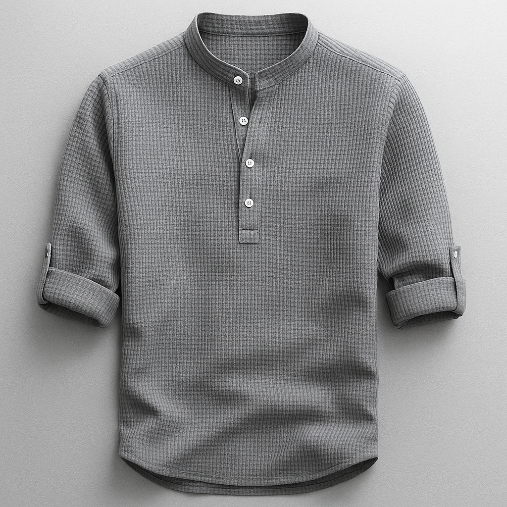 Chemise Ajustée Avec Manches Retroussables Pour Hommes