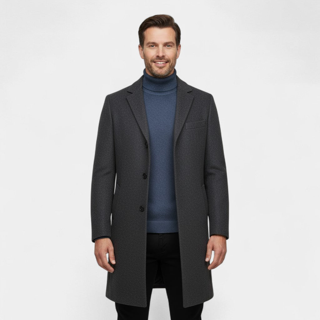 MANTEAU HOMME TRENCH MI-LONG