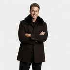 MANTEAU HOMME TRENCH LAINE COL FOURRURE