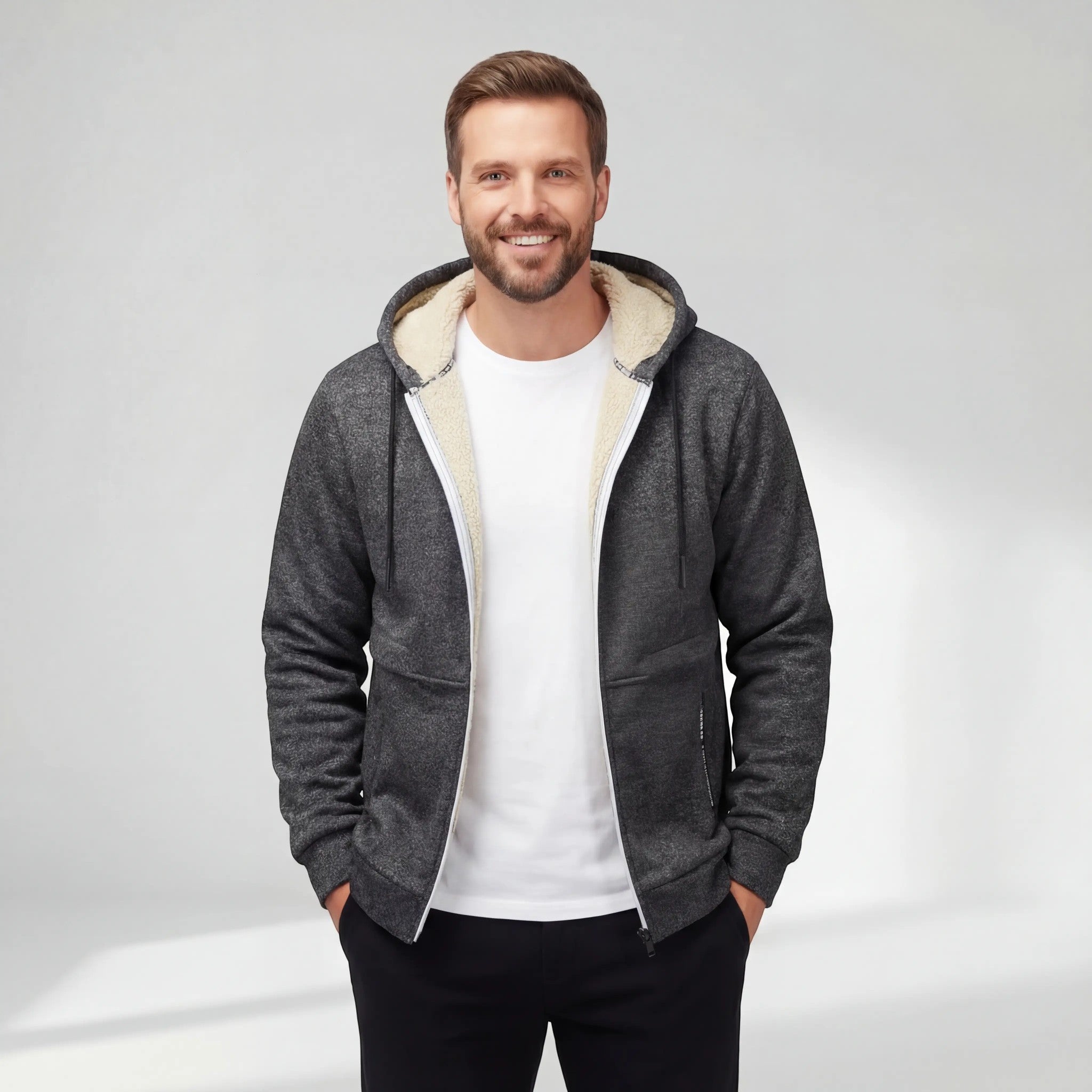 CARDIGAN HOMME LAINE D’AGNEAU