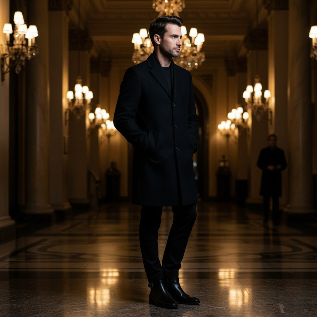 BOTTES HOMME HAUTES CUIR SYNTHÉTIQUE