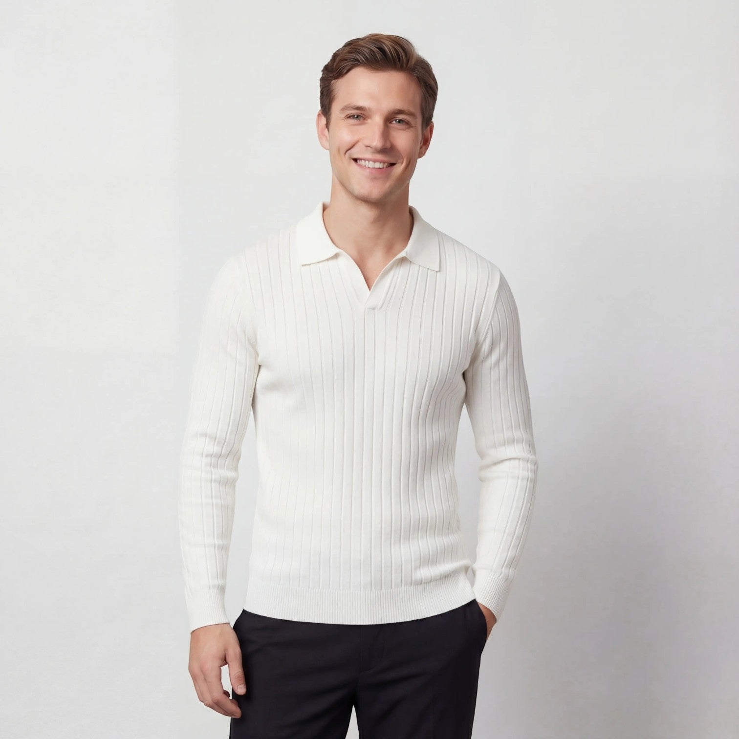 POLO HOMME RAYURES VERTICALES