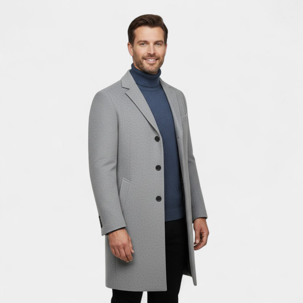 MANTEAU HOMME TRENCH MI-LONG