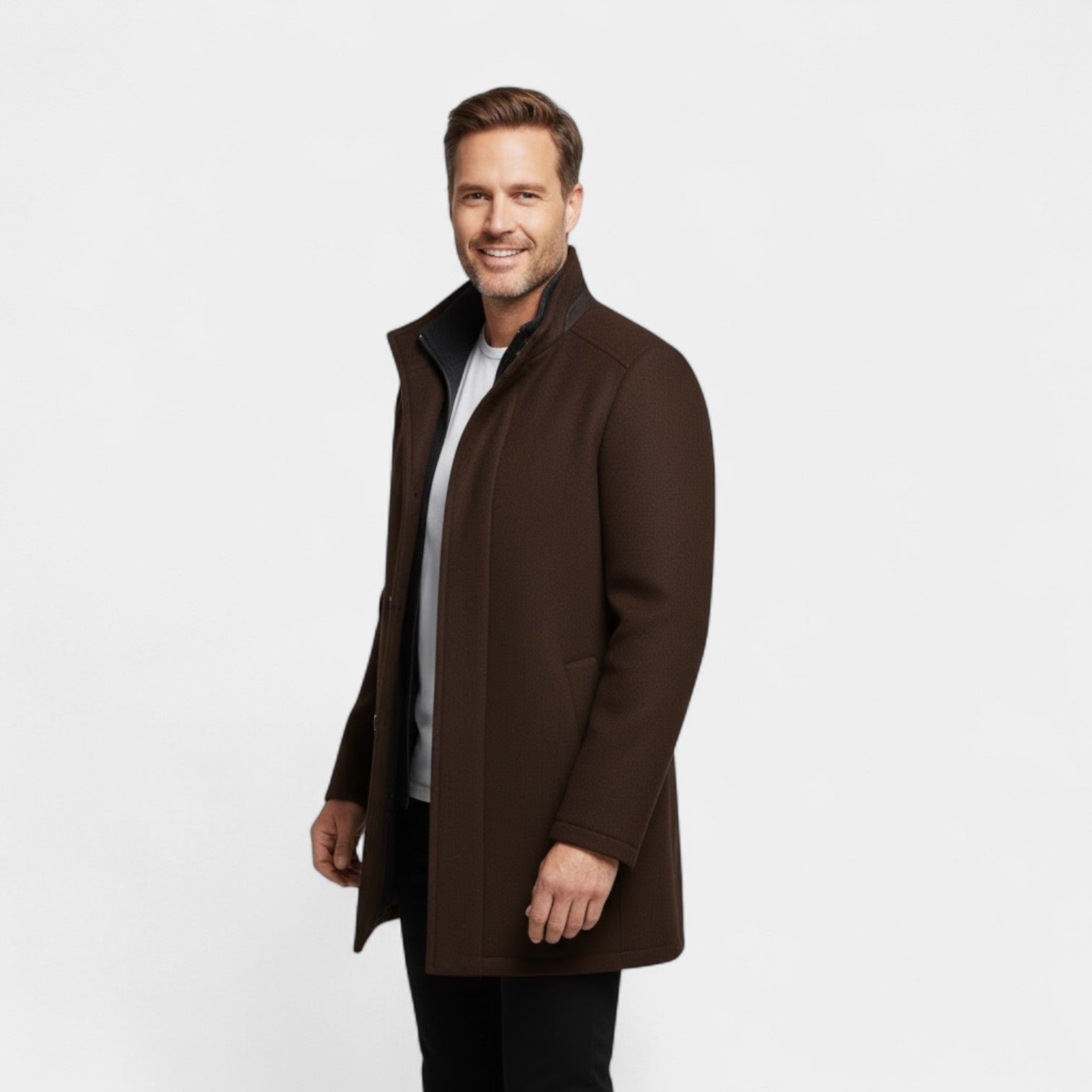 MANTEAU HOMME LAINE MI-LONG