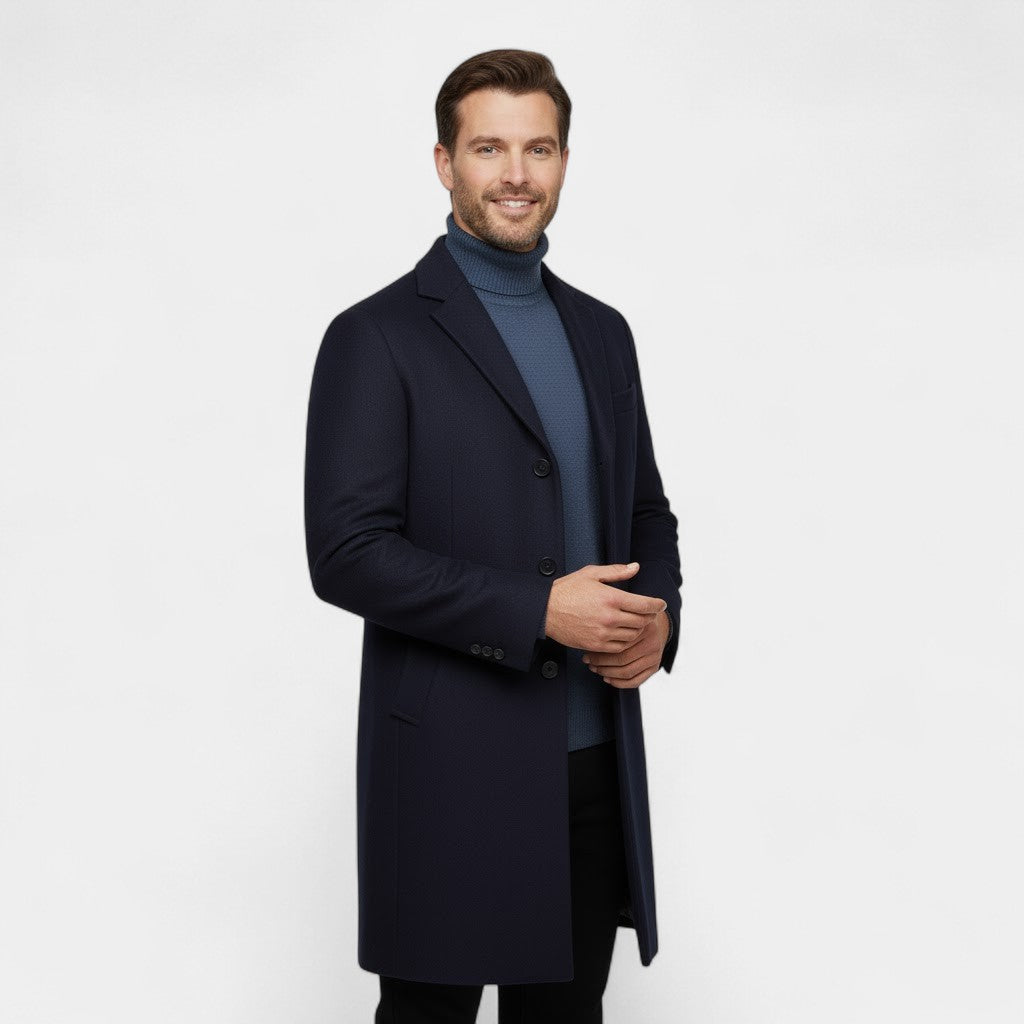 MANTEAU HOMME TRENCH MI-LONG