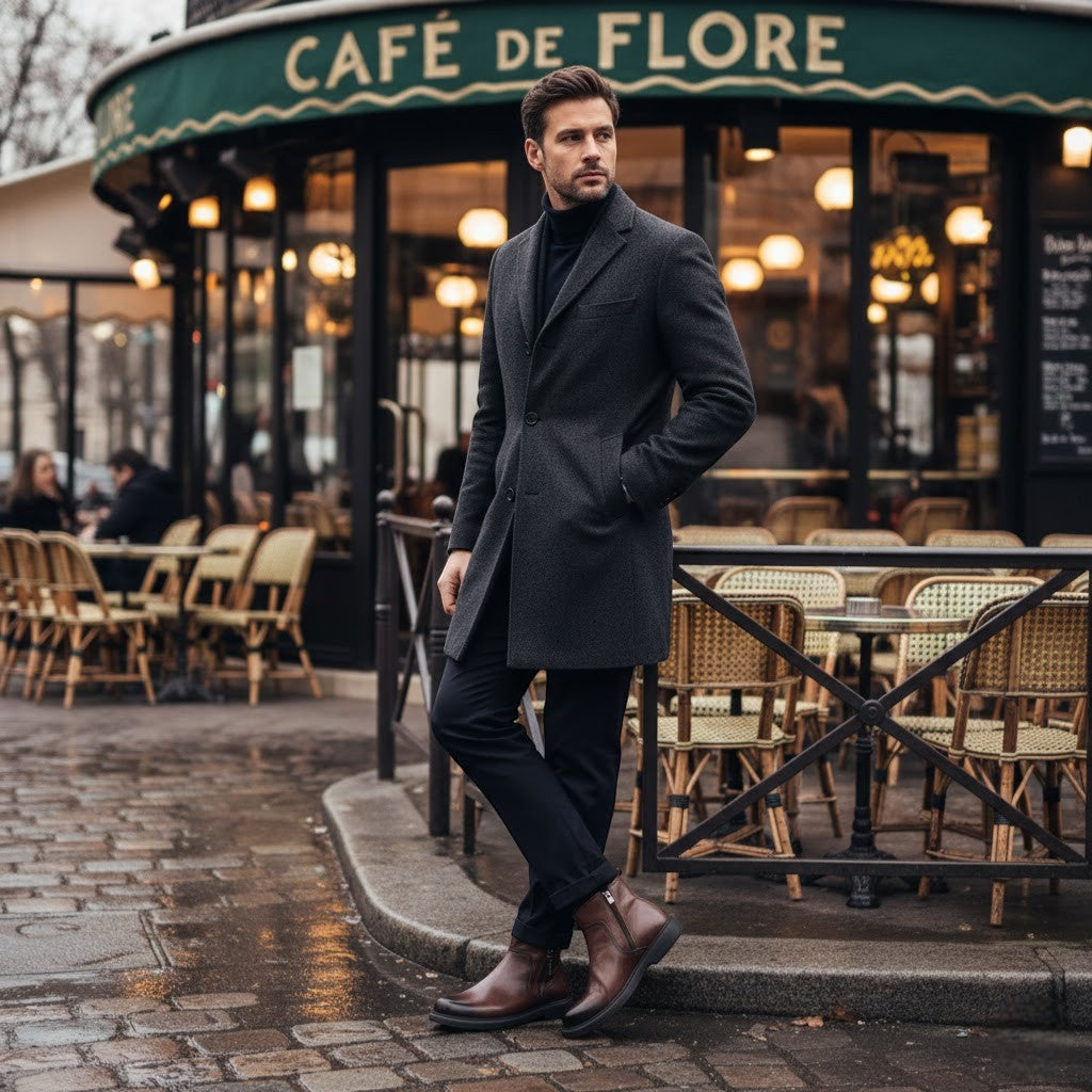 BOTTES CHELSEA HOMME CUIR SYNTHÉTIQUE