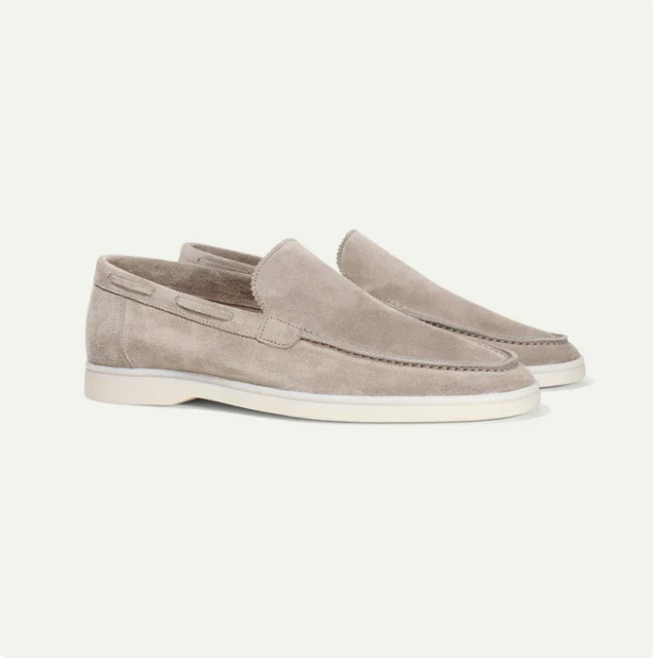 LOAFERS DAIM TAUPE LÉGERS POUR HOMME