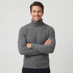 PULL HOMME COL ROULÉ MAILLE FINE