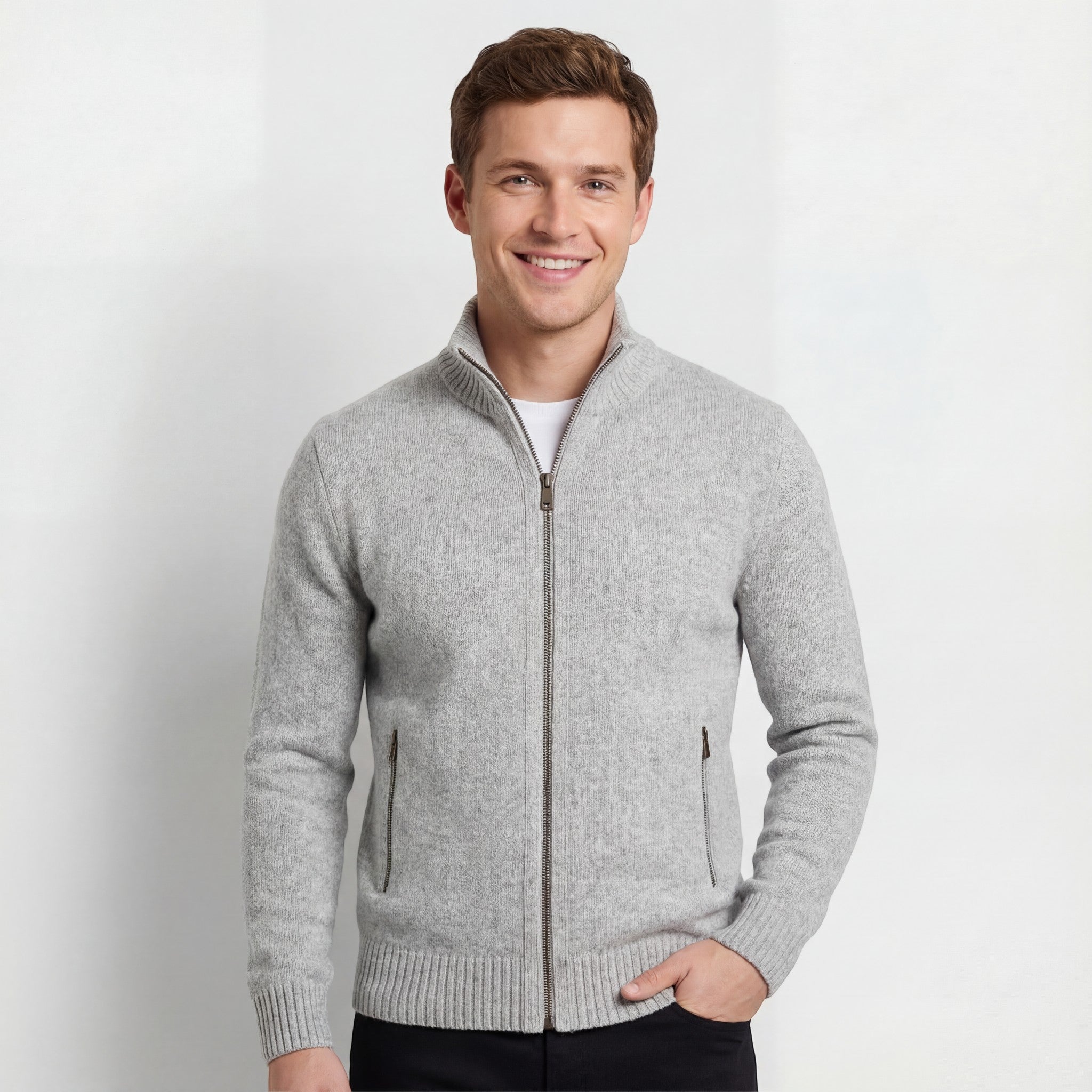 GILET HOMME MAILLE COL MONTANT