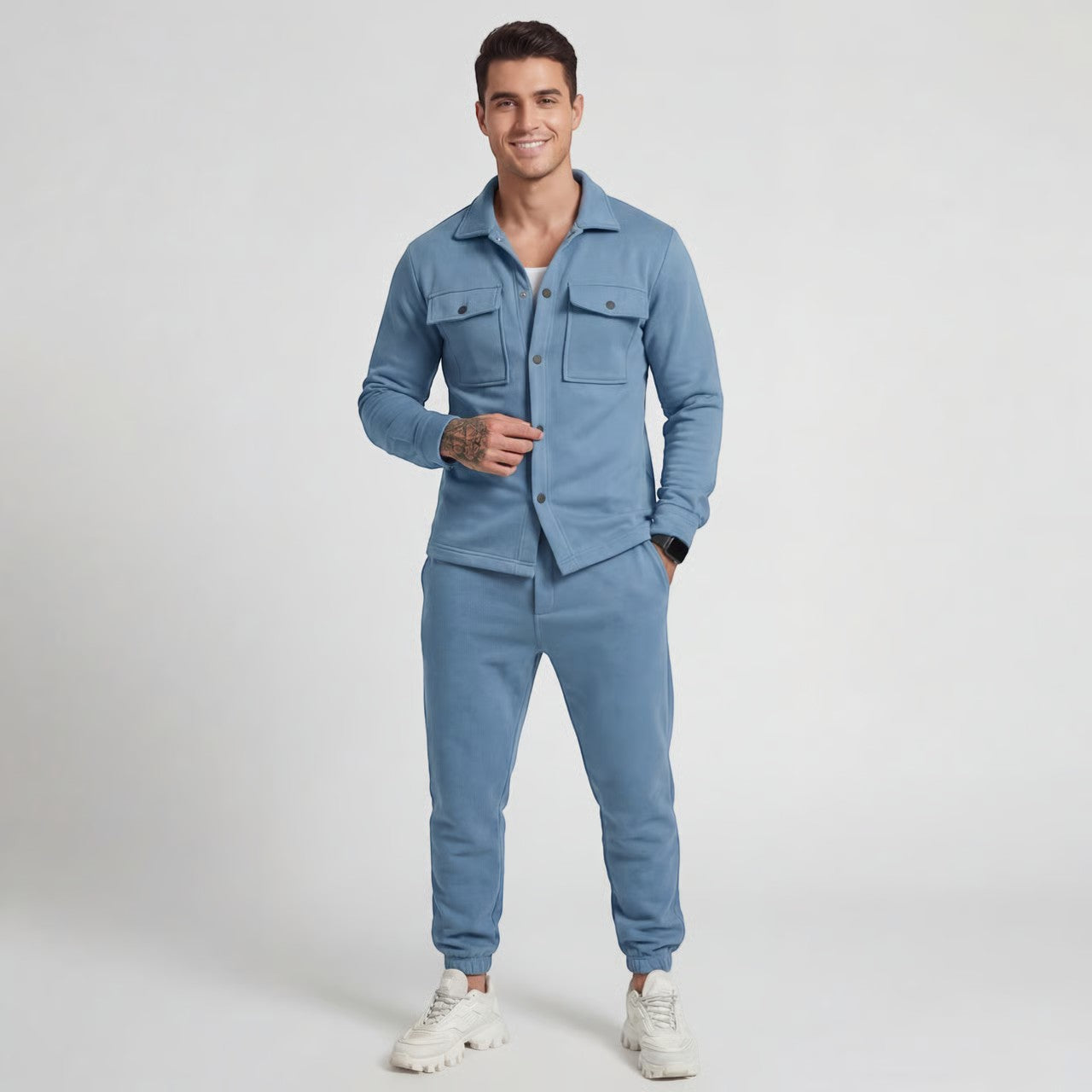 ENSEMBLE CASUAL HOMME DEUX PIÈCES