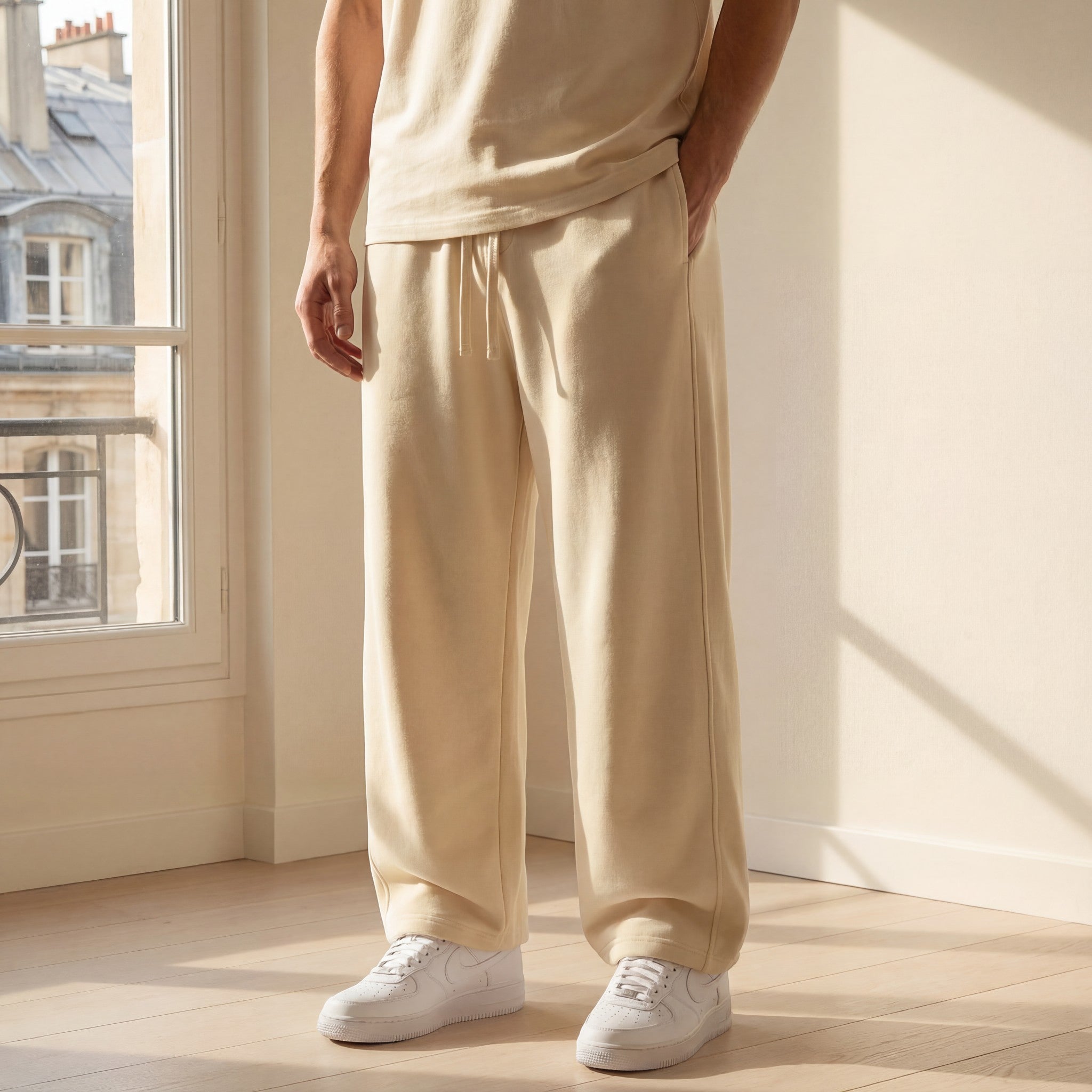 PANTALON HOMME COTON JAMBE DROITE