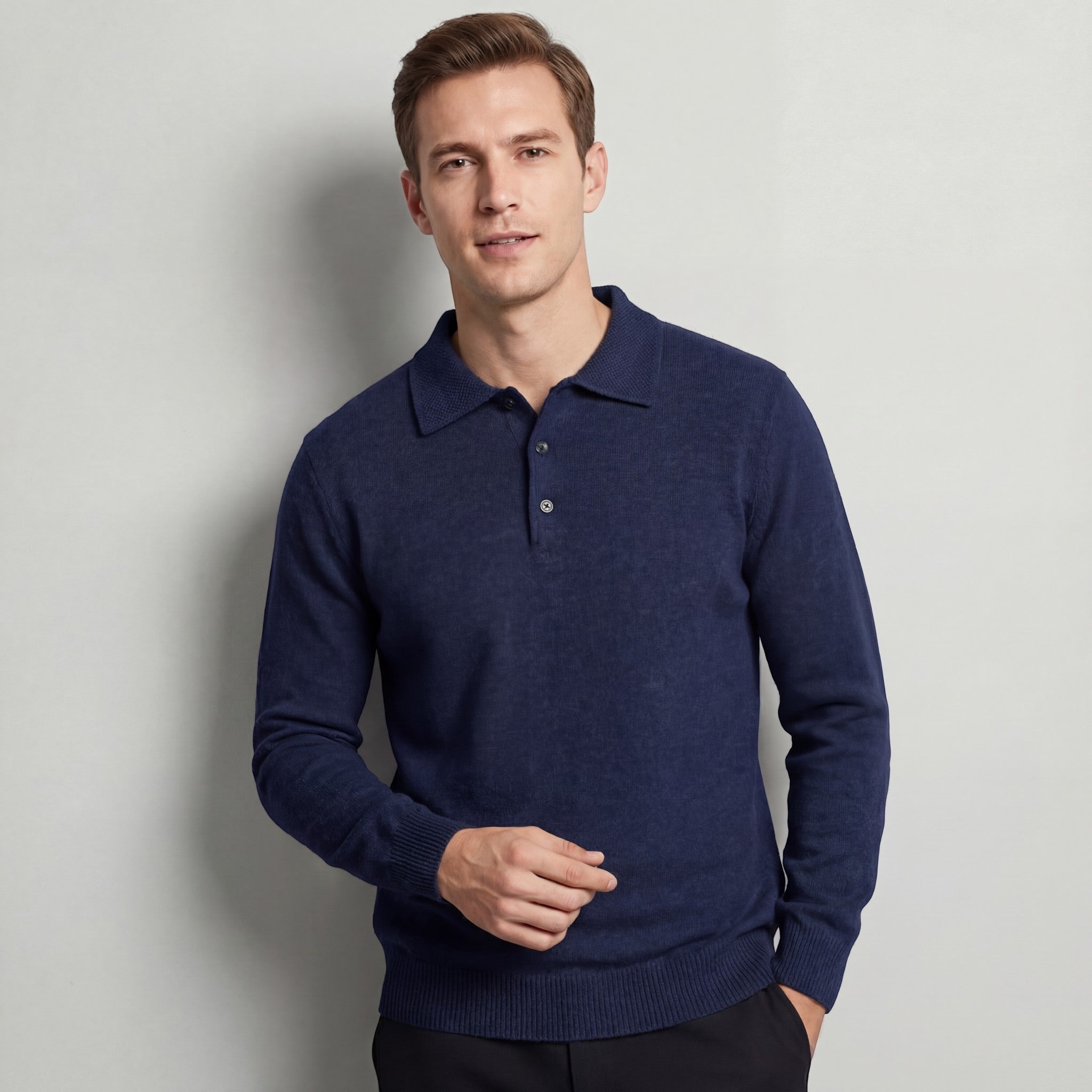 PULL HOMME COL POLO MAILLE