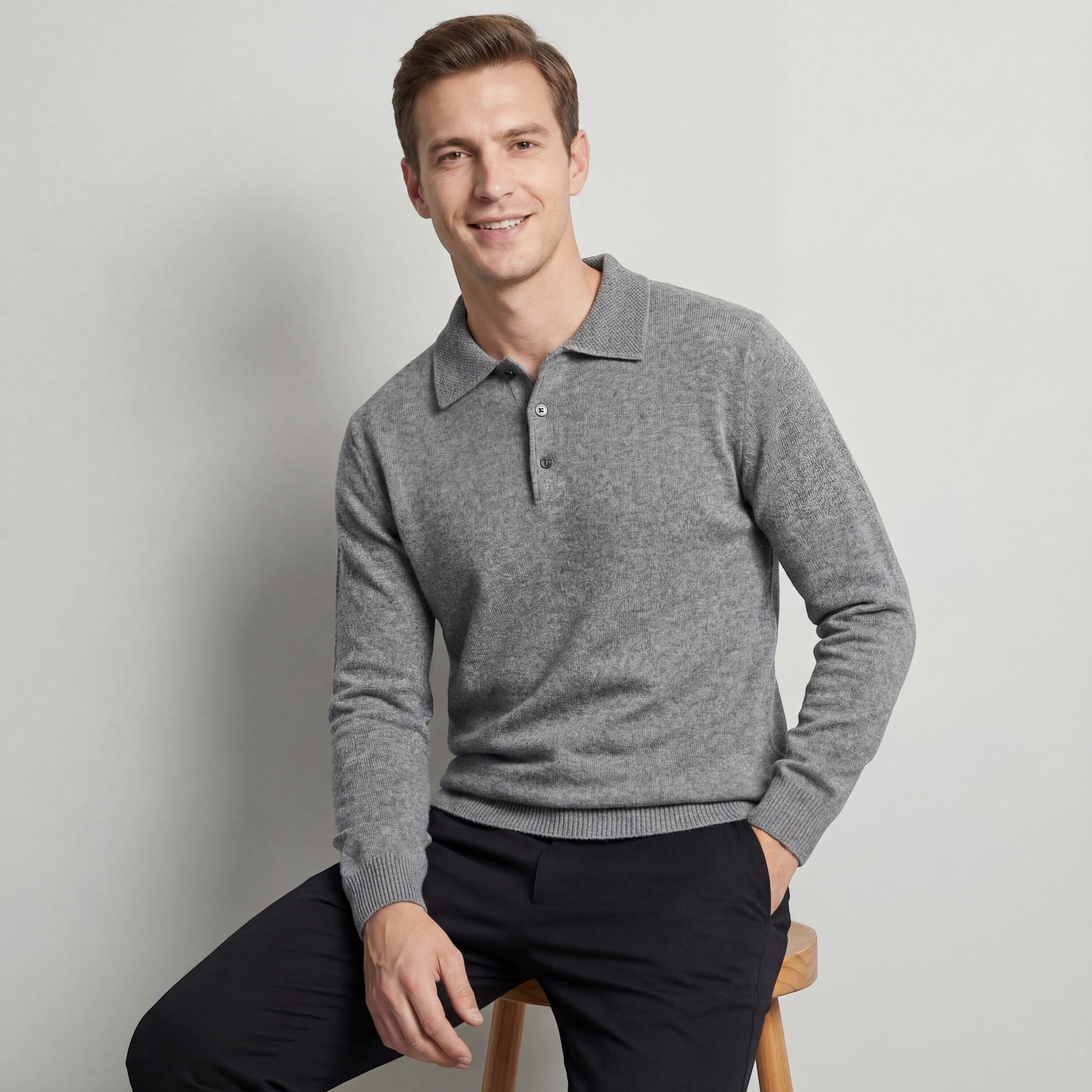 PULL HOMME COL POLO MAILLE
