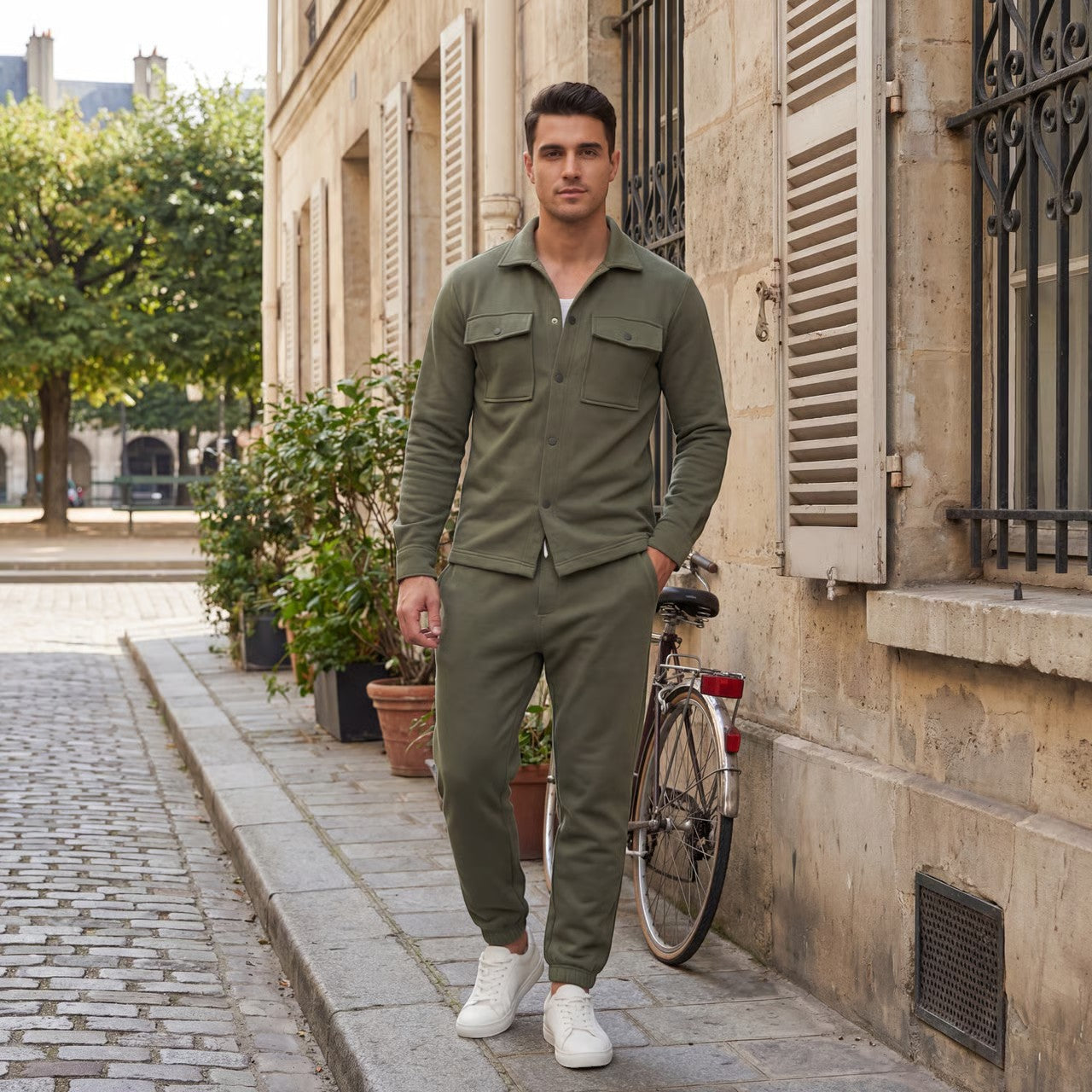 ENSEMBLE CASUAL HOMME DEUX PIÈCES