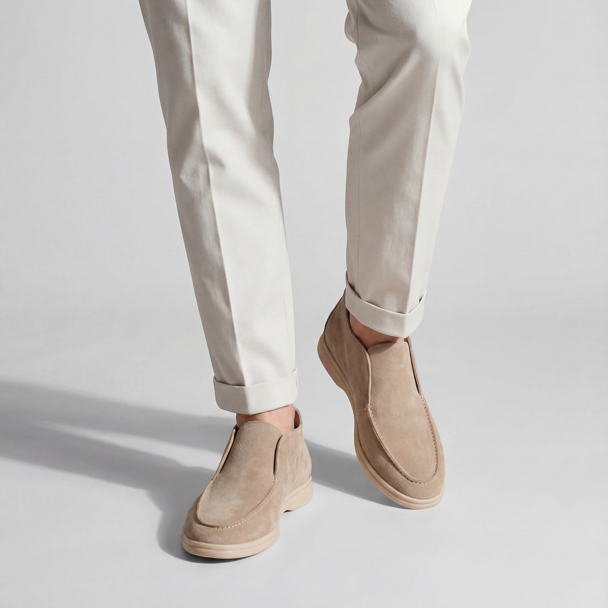MOCASSINS HAUTS EN SUÈDE POUR HOMME