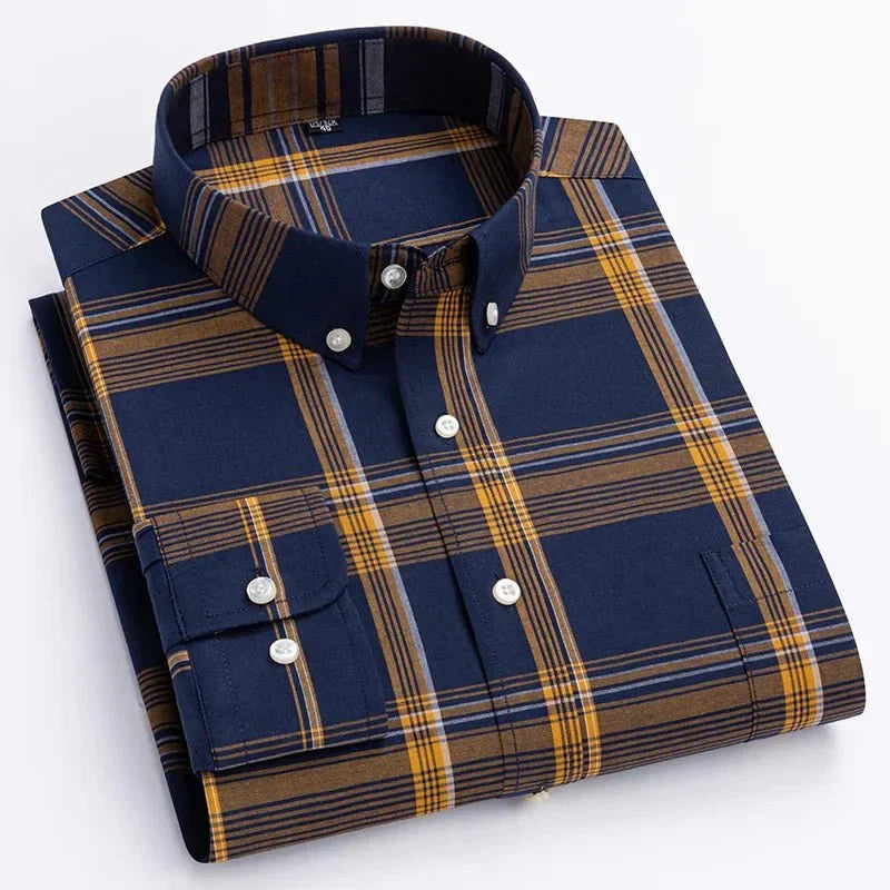 Chemise Homme À Carreaux Manche Longue