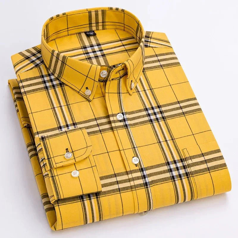 Chemise Homme À Carreaux Manche Longue